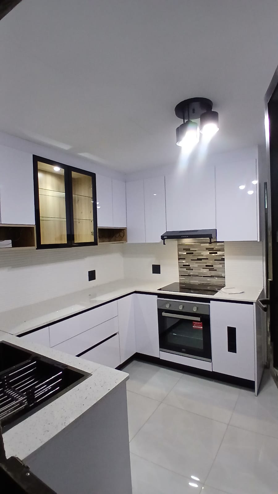 White Modern Kitchen — Room View
